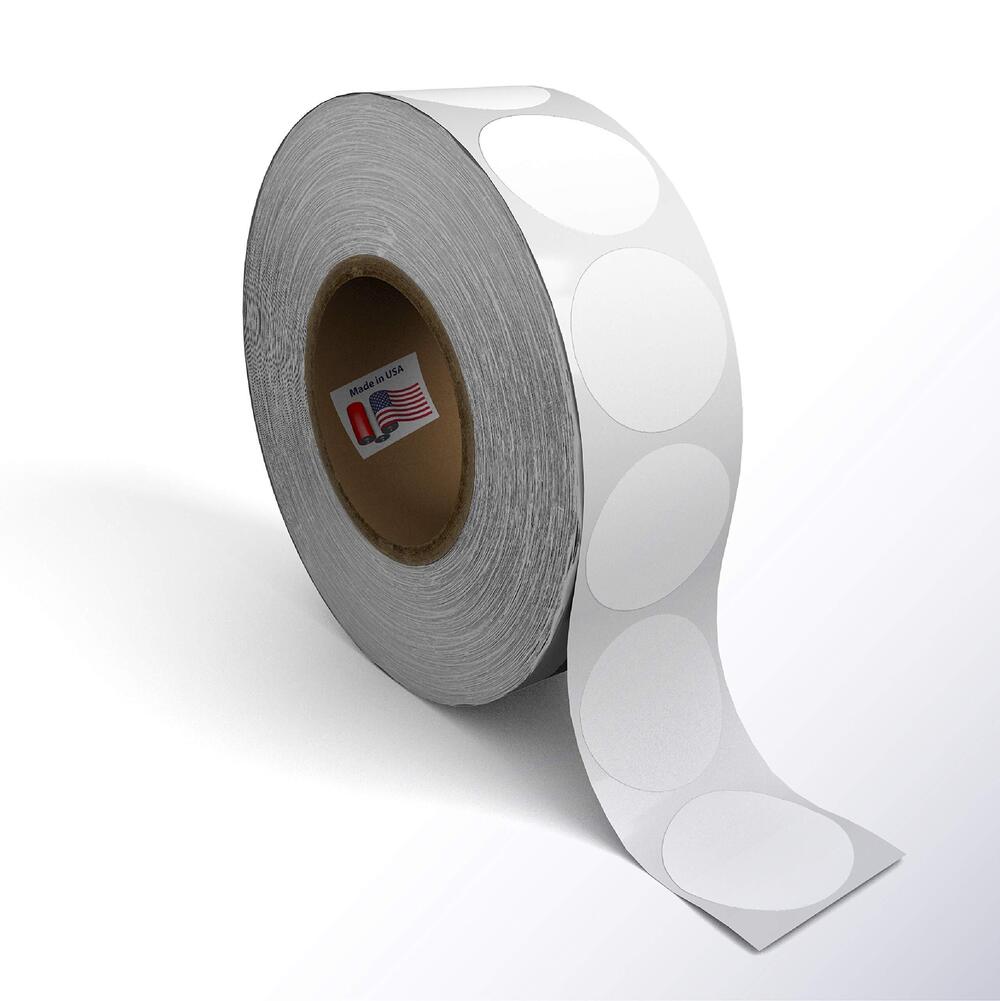 5370 Color Coding Circle Dot Sticker Labels on a roll White, 2 INCH 500
